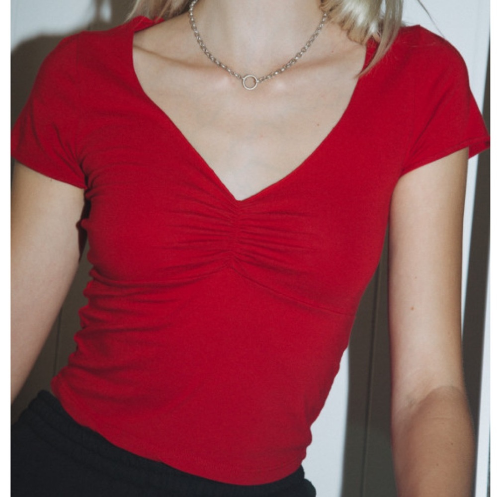 Brandy Melville Red Gina Top
